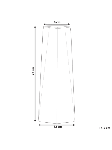 Beliani Blumenvase LILAIA in Grau/Gold - (W) 12 x (H) 27 x (L) 12 cm