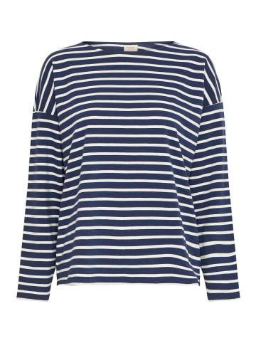 Fransa FRSIVA TEE 5 loose fit in Navy Blazer mix