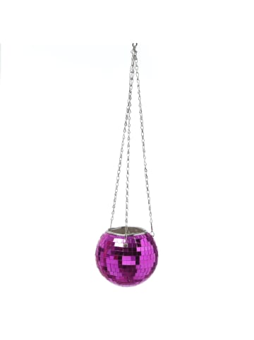 SATISFIRE Blumenampel Discokugel Hängender Blumentopf D: 15cm in pink