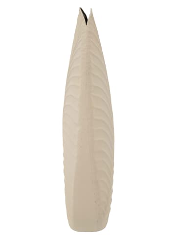 Mauro Ferretti Cremefarbene Metallvase, 31 x 13 x 53,5 cm