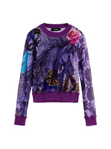 Desigual Sweatshirt 'Orchids Lacroix' in lila