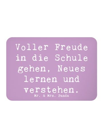 Mr. & Mrs. Panda magnet Spruch Schulanfang Freude mit Spruch in Lavendeltraum