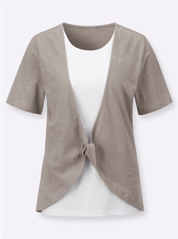 WITT WEIDEN 2-in-1-Shirt in taupe-ecru