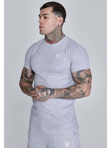 SikSilk T-Shirt Essentials in Grey Marl