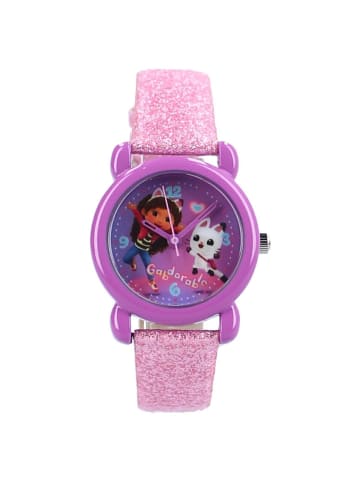 Gabby's Dollhouse Pink Uhr für Kinder im kinderfreundlichem Design