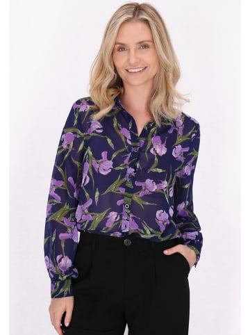 Usha Bluse in Blau Mehrfarbig