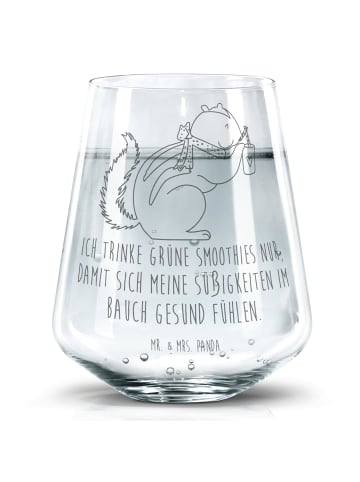 Mr. & Mrs. Panda Glas Eichhörnchen Smoothie mit Spruch in Transparent