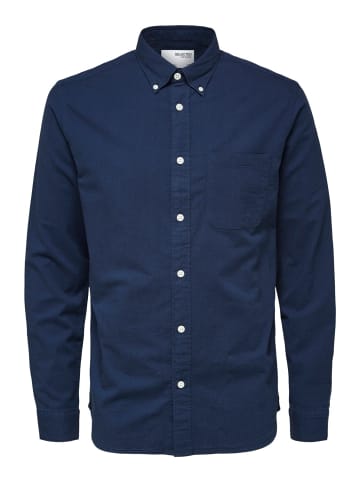 SELECTED HOMME Hemd SLHREGRICK-OX FLEX in Blau