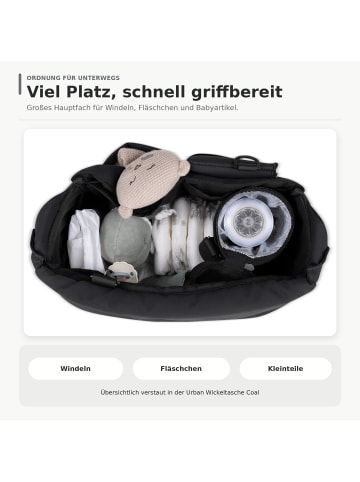 Kinderhaus Blaubär Wickeltasche Urban & Mulltuch Blaubaer in Coal