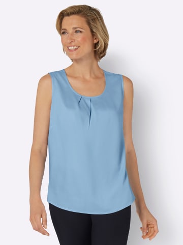 Sieh an! Blusentop in eisblau