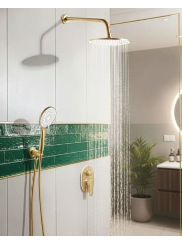 Beliani 2-set Wannenarmaturen TINGUIRIRICA in Gold