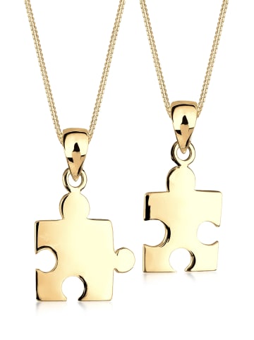 Elli Halskette 925 Sterling Silber Puzzleteile in Gold