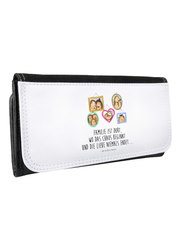 Mr. & Mrs. Panda Portemonnaie für Damen Igel Familie mit Spruch in Weiß