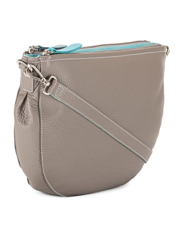 MYWALIT Schultertasche Leder 29 cm in soft grey