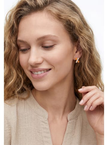 gaya Women Earrings in Rose Gold Orange