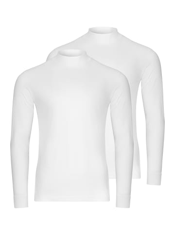 Ragman Langarmshirt Basic in Weiß