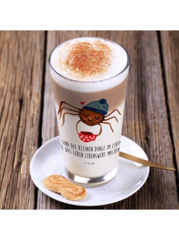 Mr. & Mrs. Panda Latte Macchiato Glas Spinne Agathe Kaffee mit S... in Transparent