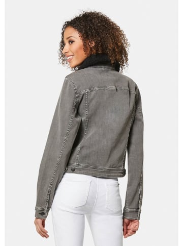 MADELEINE Jeansjacke mit Teddykragen in grey
