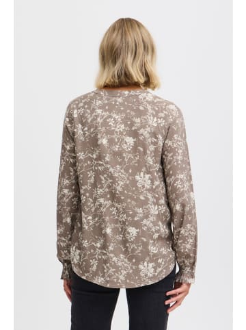 Fransa Langarm FRFLOWY Regular fit in Walnut AOP AO24 01F