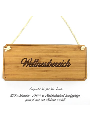 Mr. & Mrs. Panda Türschild Wellnessbereich mit Spruch in Keine Angabe