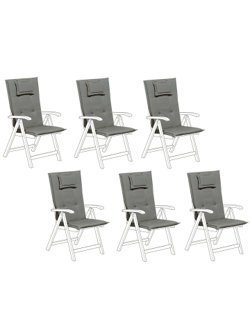 Beliani 6er-Set Auflagen JAVA/AMANTEA in Grau