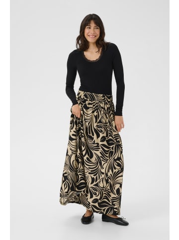 Kaffe Rock KAcelia A-shape in Feather Gray/Black Graphic