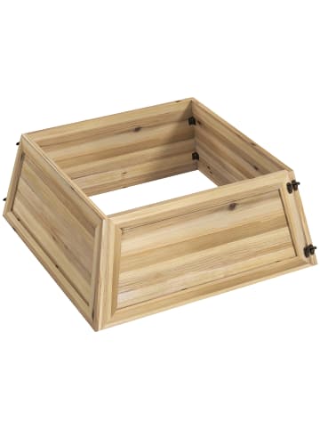 HOMCOM Weihnachtsbaumkragen-65L x 65B x 27H cm-Naturholz