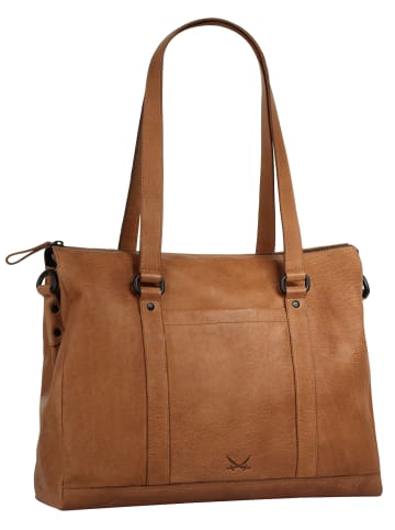 Sansibar Shopper echt Leder in cognac