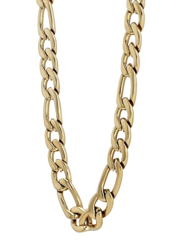 Adeliás Unisex Halskette – Figarokette aus Edelstahl 60 cm in gold