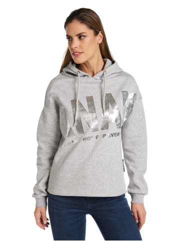 Bruno Banani Kapuzensweatshirt Chang in Grau / Melange