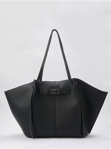 KOROSHI Umhängetasche Shopper Lederoptik in SCHWARZ
