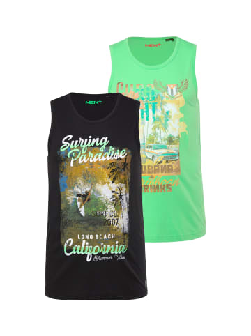 Men Plus Tank Top in blaugrün