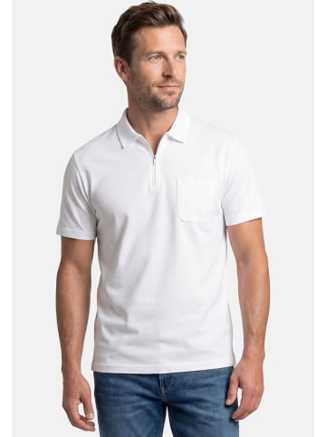 Ragman Poloshirt Basic in Weiß / schwarz