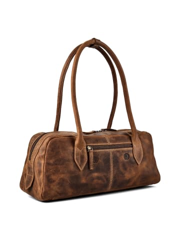 Greenburry Vintage Schultertasche Leder 42 cm braun