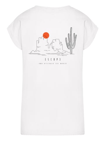 F4NT4STIC Extended Shoulder T-Shirt Escape Discover the World Savannah in weiß