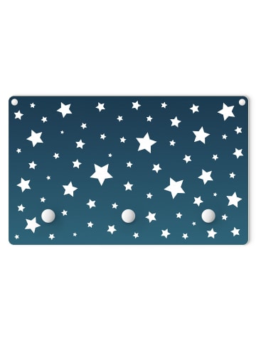 WALLART Kindergarderobe Holz - Sterne im Nachthimmel in Blau