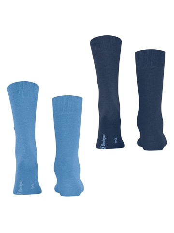 Burlington Socken 2er Pack in Dunkelblau/Blau