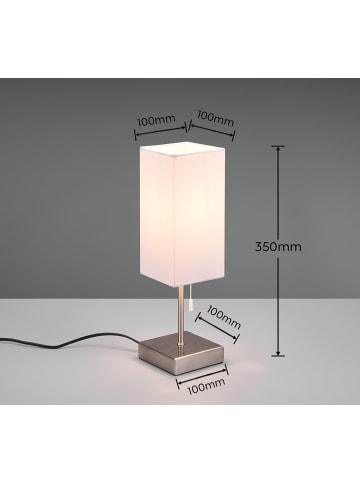 Reality Leuchten Tischleuchte OLE in Nickel matt
