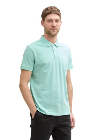Tom Tailor Polo Shirt mit Logostickerei BASIC POLO WITH CONTRAST in Mint