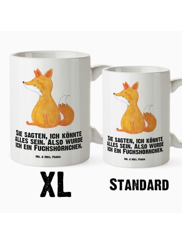 Mr. & Mrs. Panda XL Tasse Einhorn Wunsch mit Spruch in Weiß