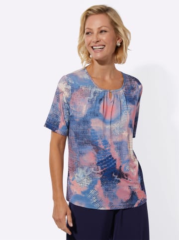 WITT WEIDEN Rundhals-Shirt in marine-flamingo-bedruckt