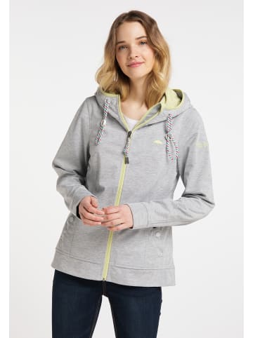 Schmuddelwedda Damen Funktionsjacke in Hellgrau Melange Hellgelb