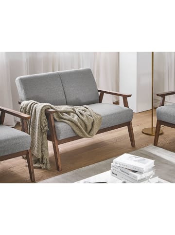 Beliani 2-Sitzer Sofa ASNES in Grau/Braun - (W) 110 x (H) 80 x (L) 80 cm
