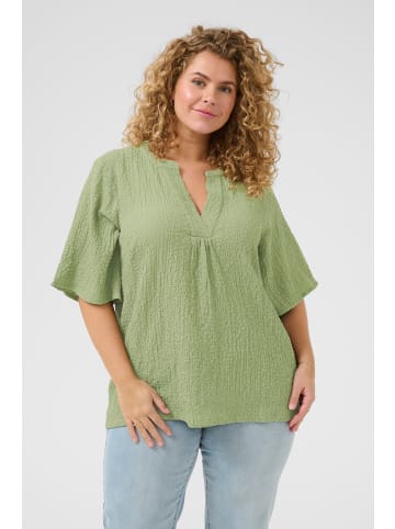 KAFFE curve Kurzarm-Bluse KCmorine Regular fit in Oil Green