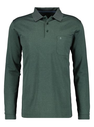 Ragman Poloshirt langarm in Grün