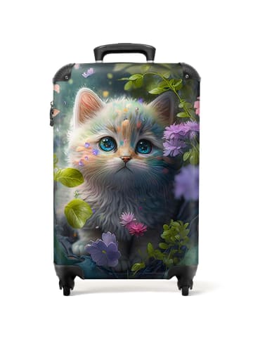 NoBoringSuitCases Suitcase Design „Kätzchen unter Blumen im Wald“ –