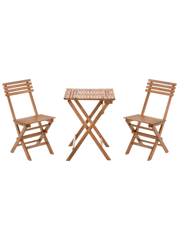 Beliani 3-tlg Bistro Set SOLAROLO in Braun
