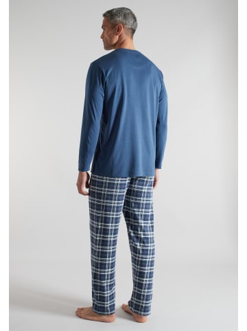 CECEBA Pyjama Saragossa in blau-mittel-Karo