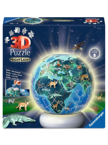 Ravensburger Ravensburger Puzzle 72 Teile Puzzle-Ball Nachtlicht Erde mit Tiermotiven in bunt