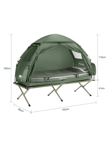SoBuy Feldbett in Grün - (B)193 x (H)160 x (T)86cm